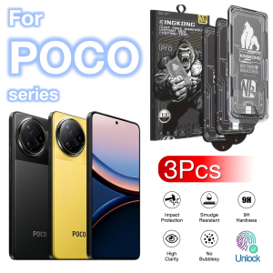 3Pcs For POCO Pro X7 X6 F7 M6 C65 F6 C65 F6 X5 M7 C75 C71 5G 4G Tempered Glass Screen Protector 9H No Dust Bubbles Accessories