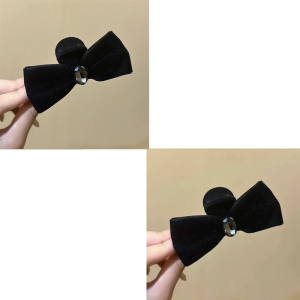 Velvet Double-Sided Butterfly Knot Hair Clip Womens Side Hair Clip Fashionable Hair Accessories Fresh Outburst Trendy Style