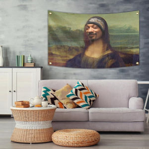VIKAMA Funny Meme Picture Tapestry Hip-Hop Retro Famous Painting Wall Tapestry Dormitory Bedroom Living Room Bar Home Decor