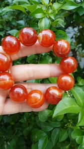 Vòng tay phong thuỷ may mắn size vòng hạt to 20mm Nam mệnh hoả mệnh thổ Đá mã não đỏ đậm vân đẹp chỉ có 480k / 1 chiếc ạ