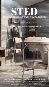 CAMERA | โต๊ะอาบน้ำเปลี่ยนผ้าอ้อมพับได้ STED & STED 2 | ยืนอาบ ไม่เจ็บแผลผ่าคลอด​ *ห้ามสั่งร่วมกับสินค้าอื่น*