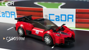 CaDA Crimson Wing Dominion Racing Car Brick DIY 1:32 Scale Vehicles Set C55059W