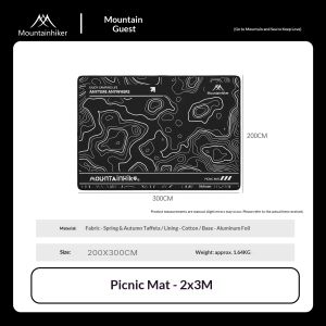 MOUNTAINHIKER Blackened Picnic Mat Extra Large Foldable Outdoor Mat For Camping Beach Park Backyard Picnic