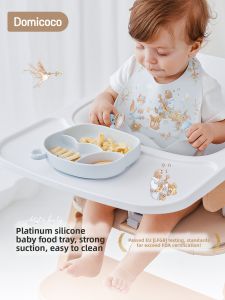 Domicoco | Silicone Suction Divided Baby Plate