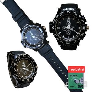 Jam Tangan Pria Sport Watersistand Strap Karet Tahan Air