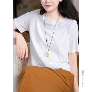 XIAOER | Loose and Simple Design Big T-Shirt with Textured Snow Cotton