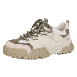 รองเท้าผ้าใบลำลองสำหรับผู้หญิง Camel ฤดูใบไม้ร่วง 2025 รองเท้าเดินป่าแบบลำลองที่มีสไตล์และสูงขึ้น รองเท้าเดินแบบพื้นยาง