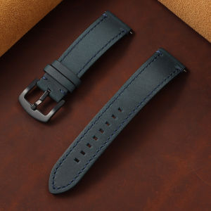 Geniune Retro Calf Leather Strap 18mm 19mm 20mm 21mm 22mm 24mm for Huawei Gt5/Gt4/Gt3 Belts Black Brown Strap for Samsung Galaxy
