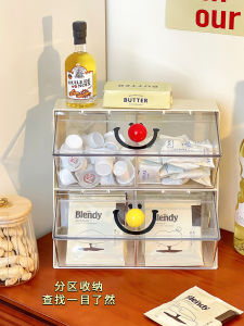 Desktop Tea Bag Organizer Box Office Capsule Coffee Organizer Tray Tea Water Room Barista Tea Leaf Snack Rack Rectangular ABS Material