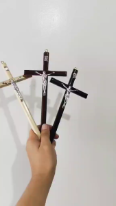 Elegant 8-Inch Wooden Wall Cross Decorative Accessory for Home Décor