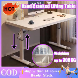 Adjustable Table Desk Height Hand-Cranked Student Writing Desk With Multiple Height Adjustments Standing Table Modern Laptop Desk Study Table Minimalist Computer Table Easy To Assemble Easy To Store Study Office Table