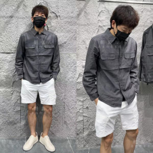 เสื้อแจ็คเก็ตยีนส์ผ้าไหมสำหรับผู้ชายและผู้หญิง ทรงเรียบง่าย สวมใส่สบาย ระบายอากาศได้ดี เสื้อเชิ้ตยีนส์ผ้าฝ้ายเนื้อนุ่ม