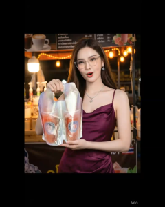 ตราเด็กดีถุงหิ้วใสใส่แก้วน้ำคู่ บรรจุ1แพค/50ใบ