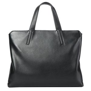 FEGER | Mens Casual Leather Briefcase Large Capacity Computer Bag Handbag Business OL Style Soft Handle Polyester Lining Zipper Closure