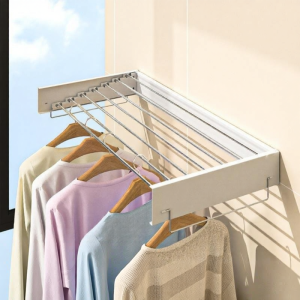 Foldable Wall-Mount Bathroom Hidden Wind-Resistant Storage Rack