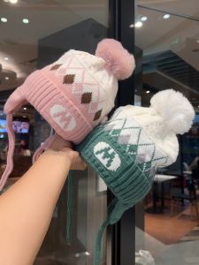 Kids Hat Childrens Earmuffs Hat Winter Thickened Boy Girl Knitting Woolen Cap Boy Cold Proof Warm Hat