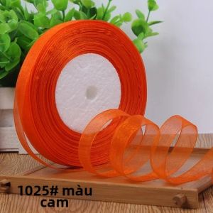 45m 1.2cm Ruy Băng Organza Trong Suốt Có Móc Mũ Kẹp Tóc Thắt Nơ Cho Đám Cưới Tiệc Sinh Nhật Ngày Lễ Tình Nhân Hoa Đóng Gói Quà Tặng
