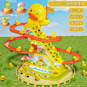 Electric Duckling Stair Climbing Track Toy Popular Internet Toy Educational for Boys And Girls Baby Early Education Gift