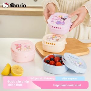 Sanrio | Hộp Đựng Đồ Ăn Trưa Dễ Thương Sanrio 380ml Cho Bé Giỏ Đựng Thức Ăn Di Động Chất Liệu PP Hộp Đựng Trái Cây Có Lỗ Thoát Nước Có Thể Tái Sử Dụng