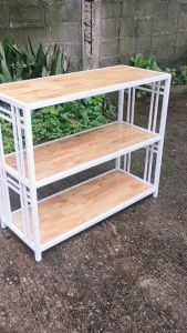 แบบสำเร็จ แข็งแรงมาก ชั้นวางในครัว ชั้นวางเครื่องปริ้นส์ ชั้นวางของอเนกประสงค์ 3 ชั้น มี 2 ขนาด โครงเหล็ก แข็งแรงมากMT088