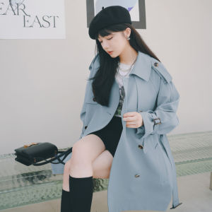 เสื้อแจ็คเก็ตผู้หญิงทรงหลวมสไตล์เกาหลีฤดูใบไม้ผลิและฤดูใบไม้ร่วง ทรงสั้น เสื้อคลุมกันหนาวแฟชั่นสุดเท่สำหรับผู้หญิง