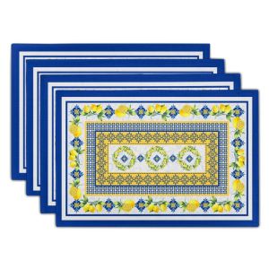 VIKAMA 2/4/6Pcs Rustic Floral Placemats Heat Resistant Washable Non Slip Dining Table Mats Kitchen Home Decor
