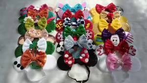 Disney Mickey Mouse Ear Adjustable Headbands Nylon Elastic Hairband Kid Hair Accessories Party Pixar 95 Hairbands Mater Headwear