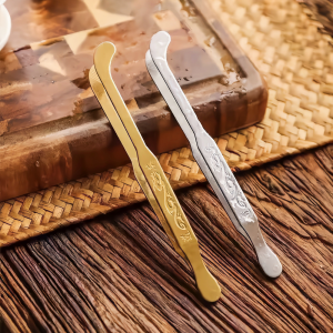Stainless Steel Tea Cup Clamp Kung Fu Tea Set Accessories Anti-Slip Tea Leaf Clamp Tea Tweezers Tea Ceremony Brewing Tools
