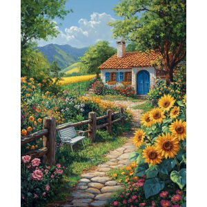 Oil Painting By Numbers Rural Scenery DIY Number Drawing Canvas Pictures By Numbers Home Decor Large Size