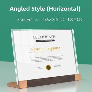 Acrylic Poster Advertising Desktop Stand Display Board Holder Transparent Exhibition Frame Restaurant Menu Showcase