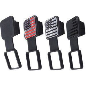 Car Trailer Hitch Cover Plug Dustproof Black Durable Tow Plug Tube Cap for Exterior Protection