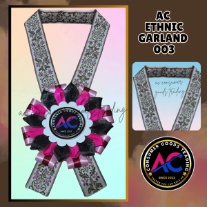 ETHNIC GARLANDS / RIBBONDS FOR GRADUATION/AWARDS/GUESTS/JUDGES AND OTHER SPECIAL OCCASIONS ( FREE LOGO)