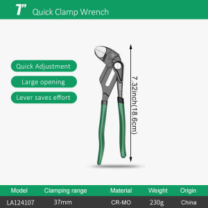 LAOA Clamp Type Wrench Parallel Clamping Mouth Multi-Purpose Adjustable Wrench Manual Clamping Tool