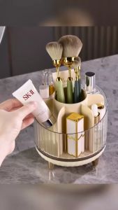 Hộp Tròn 7 Ngăn Xoay 360 Độ Đựng Mỹ Phẩm Để Bàn Tiện Lợi HTV