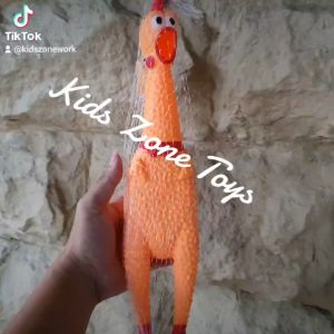 SS Mainan Ayam Karet Teriak Screaming Chicken Shrilling Size L Squeaky