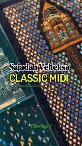 Sajadah Tanggung VELETEKSA CLASSIC MIDI Sajadah Midi Sajadah Oleh-oleh Haji Umrah Sajadah Traveling Sajadah Souvenir