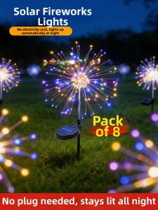 BEAUTY IN THE LIGHT | Waterproof Outdoor Solar LED Lighting Firework Garden Decor Light