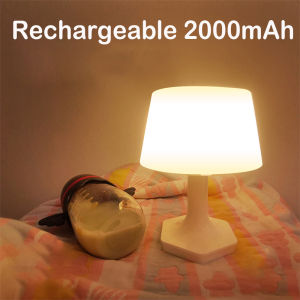 USB Rechargeable Bedside Lamp 2 Colors Switch LED Table Lamp Eye Protection For Bedroom Reading Light Decoration Night Light