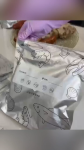 TOP SHOP Aluminum Foil Sealable Storage Bags for Food Storage with Date and Content Labels
