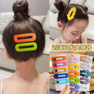 Colorful Childrens Hair Clips Princess Style No Damage Candy Color Cute Front Bangs BB Clips Female Kids Hair Accessories
