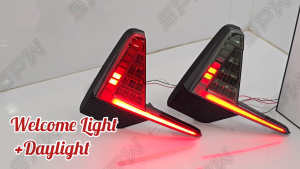 Perodua Alza (2022-2025) V2 Rear Bumper LED Reflector Daylight DRL Rear Foglamp Spotlight Dynamic LED Running Brake Light All New Alza D27A 2022 2023 2024 2025