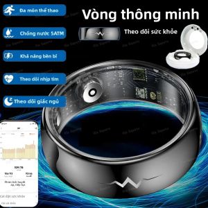 Nhẫn Thông Minh Cao Cấp Đo Điện Tâm Đồ Oxy Máu Nhịp Tim & Giấc Ngủ Chống Nước 5ATM Nhiều Chế Độ Thể Thao Thiết Bị Theo Dõi Sức Khỏe Dành Cho Android/iOS