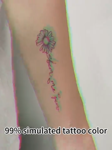 30Pcs Black Punk Butterfly Flower Tattoo for Women Men Temporary Realistic Waterproof Tattoo Stickers Body Art Tattoos Decoration