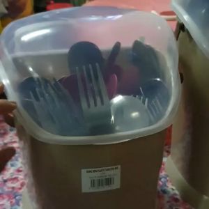 CENTURY MULTI PURPOSE HOLDER / TABLEWARE STORAGE/CENTURY Multi Purpose Holder (1194/1194H)  Bekas sudu dan Garpu | Kitchen Storage Utensils Storage Box With Lid