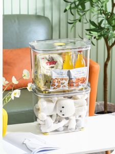Sealed Transparent Moisture Proof Storage Box Dry Goods Rice Flour Storage Container Toy Organizer Food Grade Plastic Box