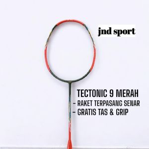 Raket lining tectonic 9 raket terpasang senar raket Badminton raket Bulutangkis ( COD BAYAR DI TEMPAT)