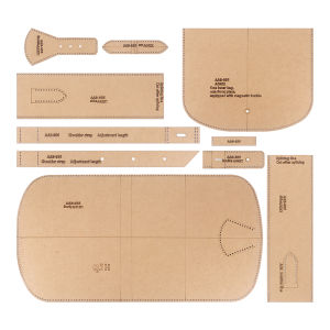 1Set Womens Shoulder Handbag Fashionable Wallets - Kraft Paper Template DIY Leather Handmade Crafts-Sewing Template with Hole