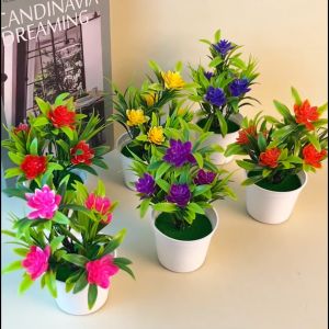 Unico PBP15 Tanaman Hias Pot Bunga Bonsai Mawar Teratai Plastik Artificial Decoration Flower Ornamen Hiasan Dekorasi Ruangan Meja Rumah COD