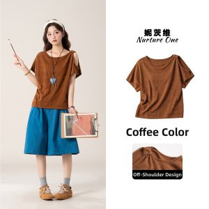 Nurture One | Relaxed Casual Shoulder-off T-shirt