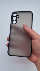 Ốp lưng cứng nhám mờ viền màu bảo vệ camera cho Samsung Galaxy A34